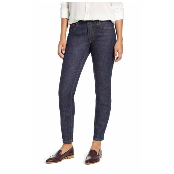 EVERLANE Mid Rise Skinny Jeans NWT $68 Rinse 5-Pocket Slim Leg Women's Size 25R - Picture 2 of 13